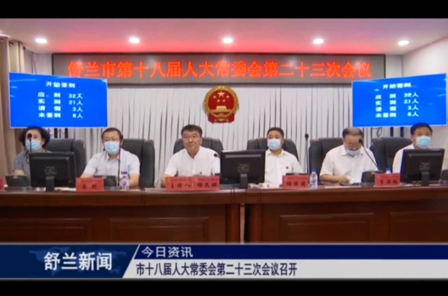 舒兰市第十八届人大常委会第二十三次会议召开