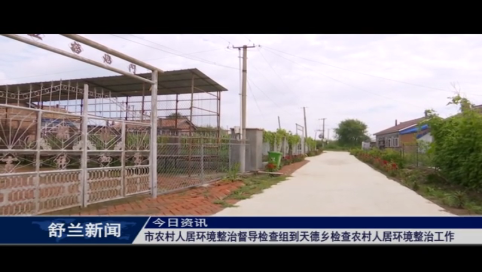 舒兰市农村人居环境整治督导检查组到天德乡检查农村人居环境整治工作