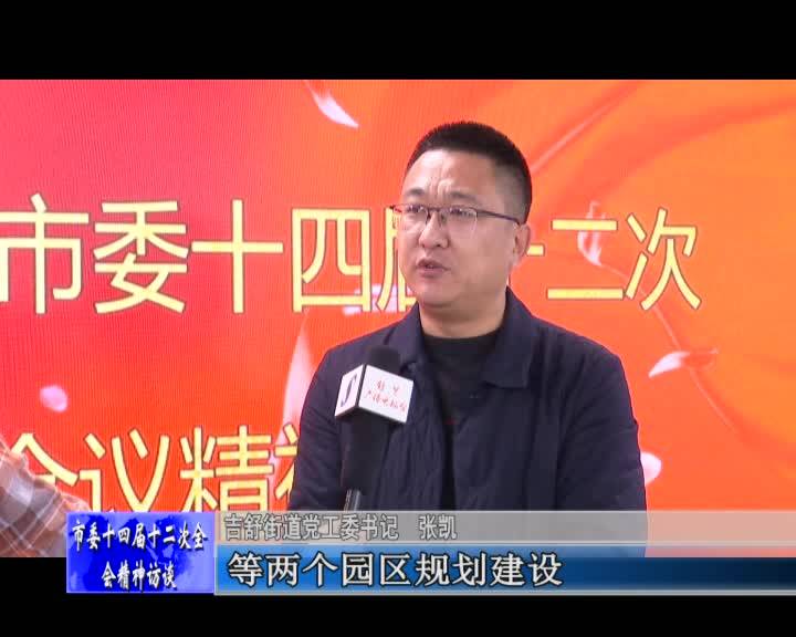 贯彻落实市委十四届十二次全会精神访谈——访吉舒街道党工委书记张凯