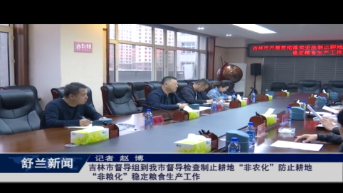 吉林市督导组到舒兰市督导检查制止耕地“非农化”防止耕地“非粮化”稳定粮食生产工作