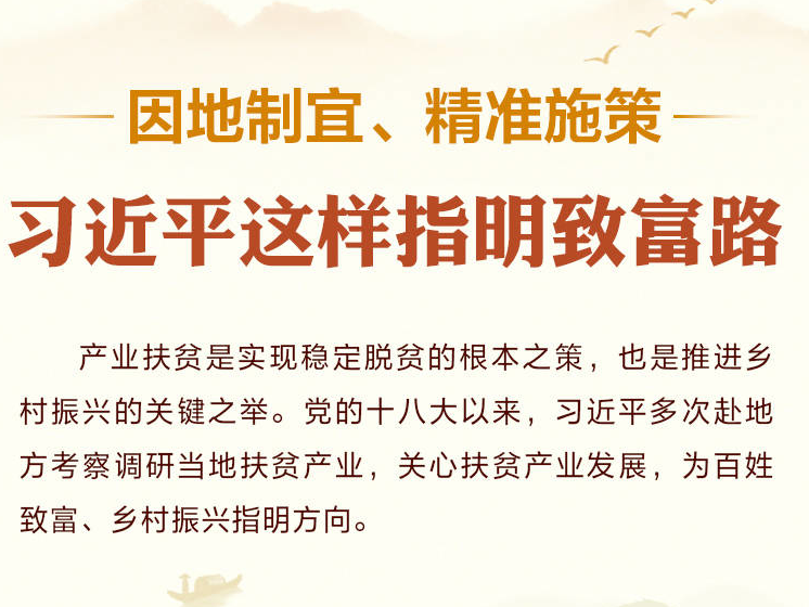 因地制宜、精准施策 习近平这样指明致富路