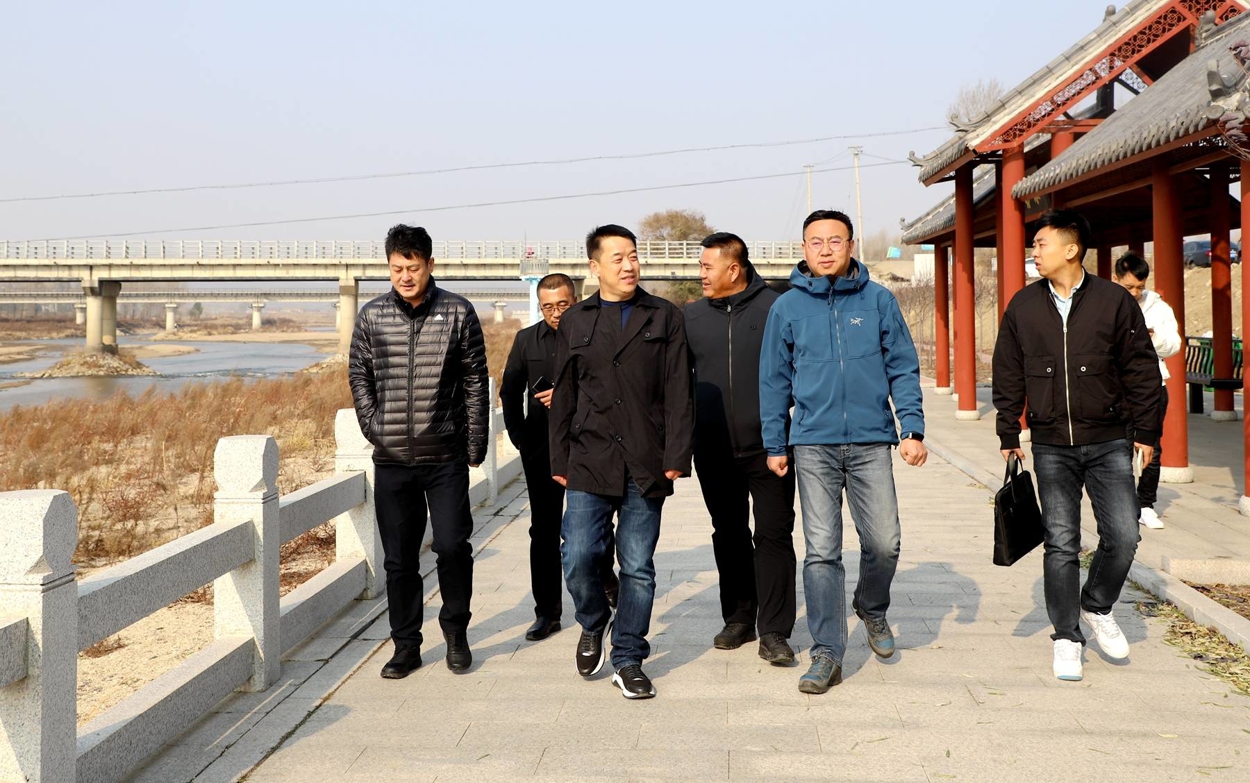 舒兰市领导实地调研河道水生态治理和万里绿水长廊项目建设情况