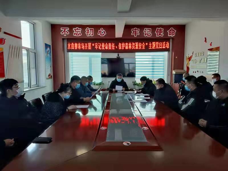 舒兰市水曲柳林场开展&ldquo;牢记使命责任、保护森林资源安全&rdquo;主题党日活动