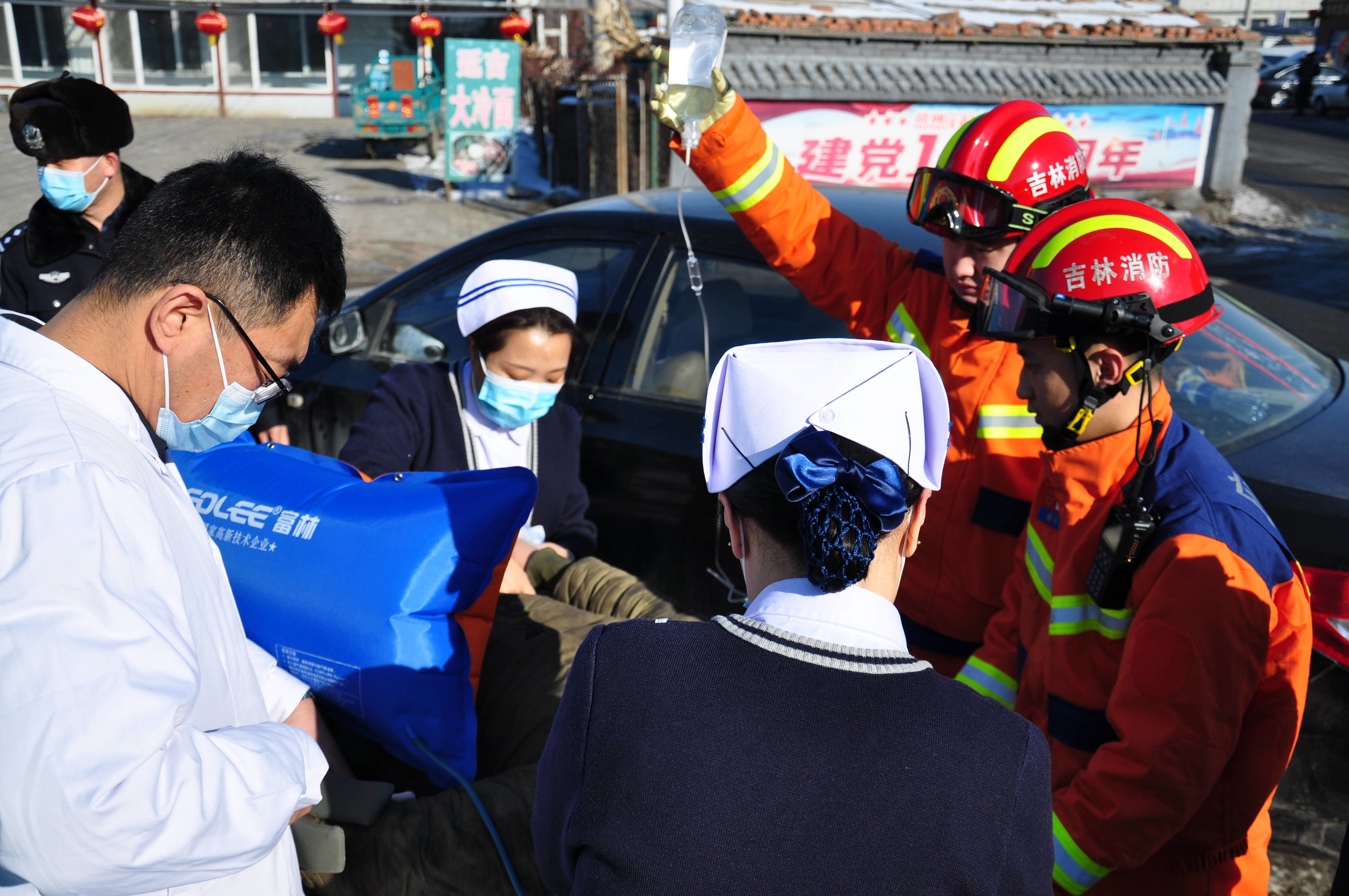 舒兰市公安局交通管理大队开展&ldquo;四位一体&rdquo;交通事故应急演练