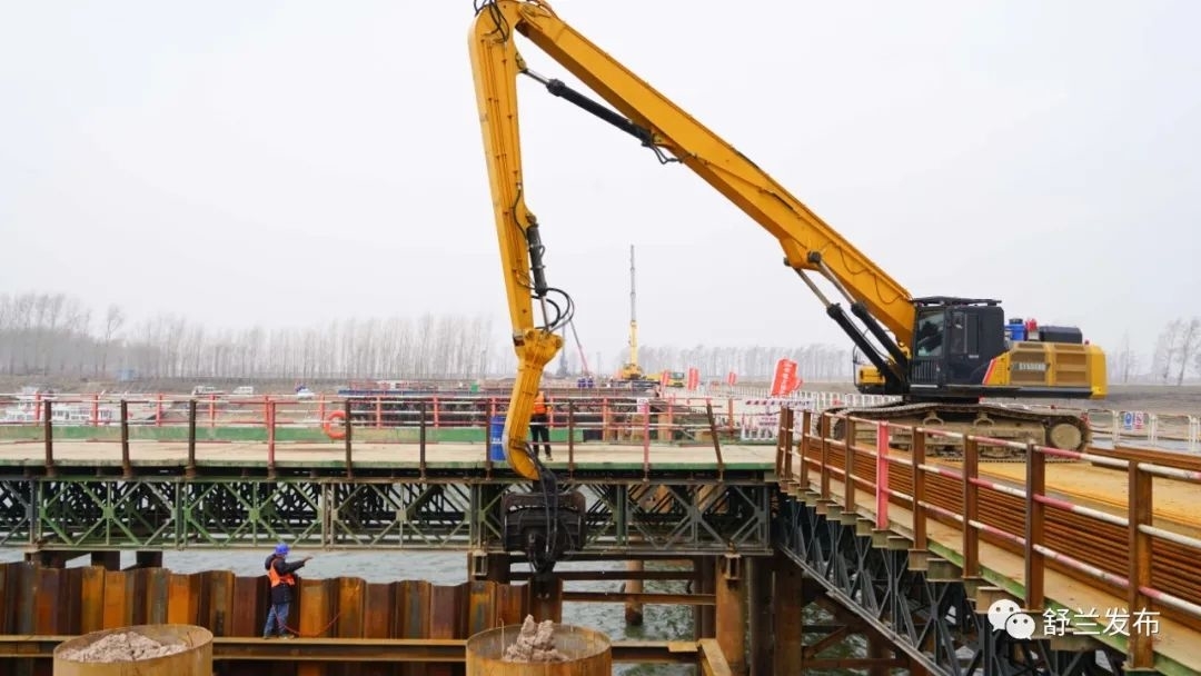 项目建设进行时丨舒兰市白旗松花江大桥有序复工