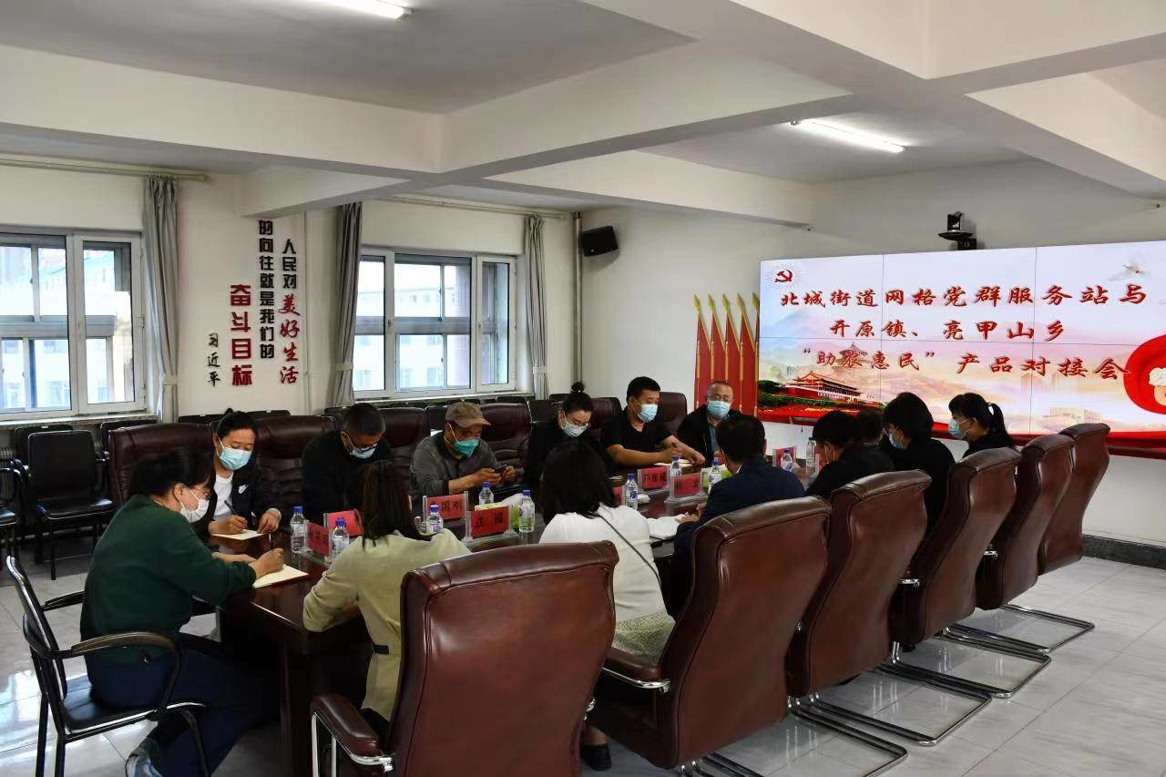 舒兰市北城街道举办网格党群服务站与开原镇、亮甲山乡&ldquo;助农惠民&rdquo;产品对接会