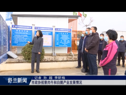 舒兰市政协视察肉牛和白鹅产业发展情况