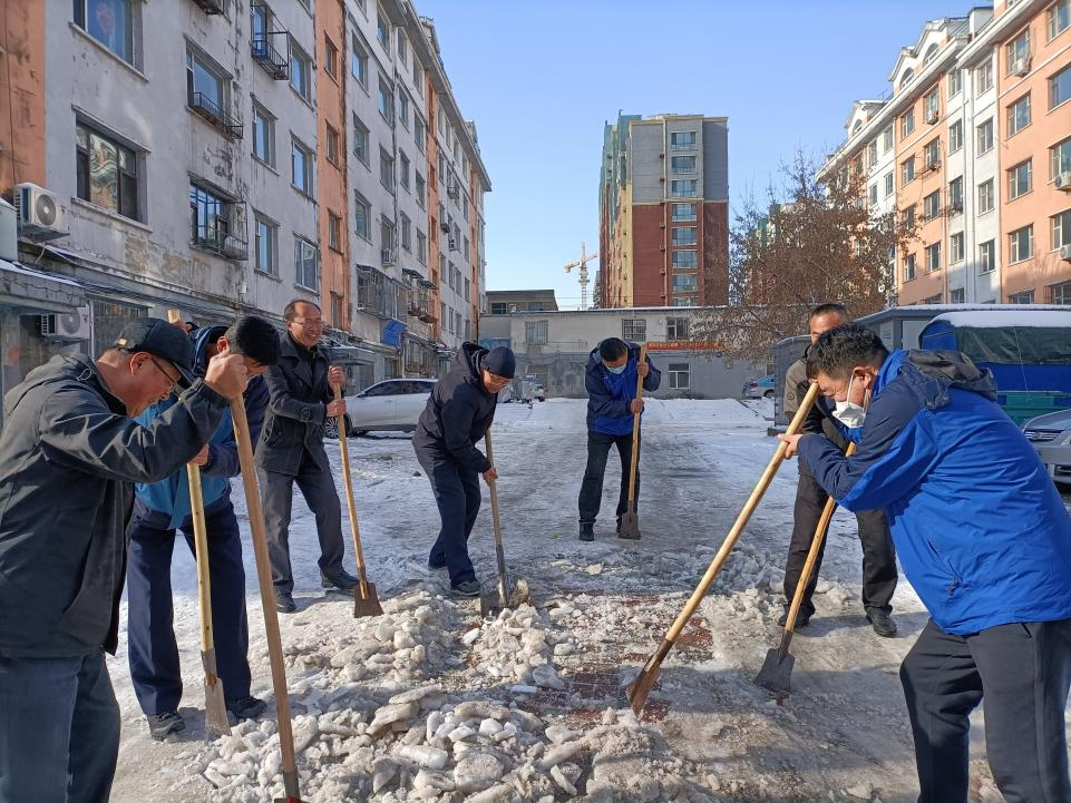 创城进行时丨舒兰市税务局：集中清扫小区积雪 助力创城暖人心