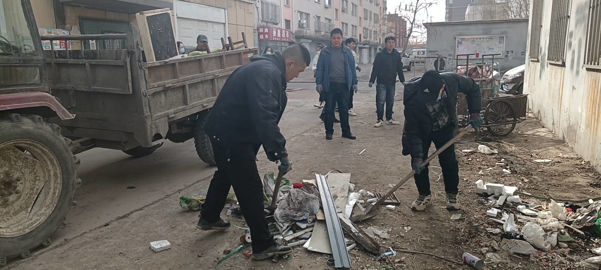 创城进行时丨舒兰市滨河街道环境卫生整治劲头足