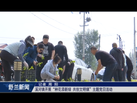 人居环境整治丨舒兰市溪河镇开展&ldquo;种花添新绿 共创文明镇&rdquo;主题党日活动