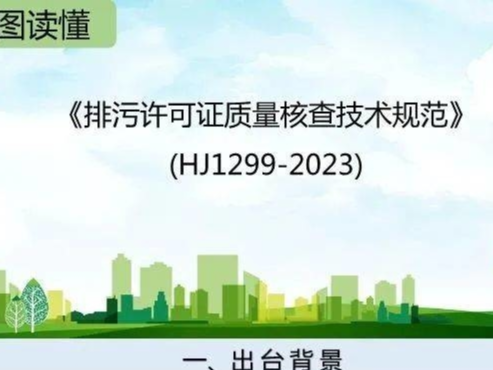生态环境保护督察进行时丨一图读懂《排污许可证质量核查技术规范》（HJ1299-2023）