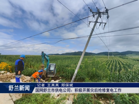 筑牢安全防线丨国网舒兰市供电公司：积极开展灾后抢修复电工作