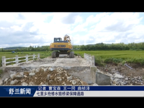 舒兰市七里乡抢修水毁桥梁保障通路