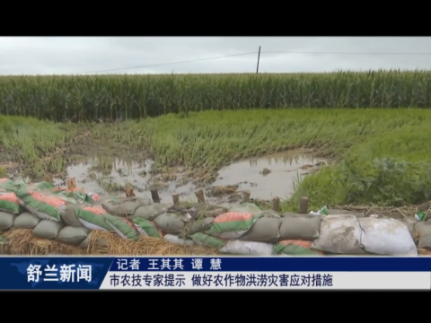 舒兰市农技专家提示：做好农作物洪涝灾害应对措施