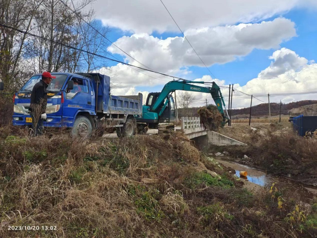创城进行时丨舒兰市环城街道：清理河道垃圾 美化乡村环境
