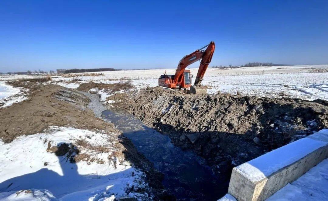 乡村振兴&middot;筑梦舒兰丨舒兰市朝阳镇：冬修沟渠正当时 夯实基础惠民生