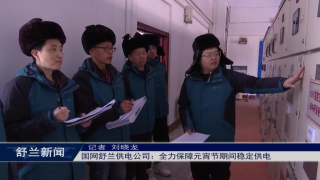 国网舒兰供电公司：全力保障元宵节期间​稳定供电